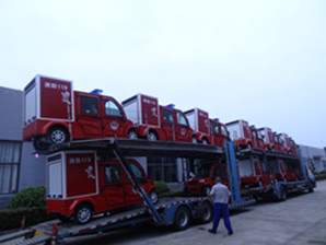 四座封闭电动消防车